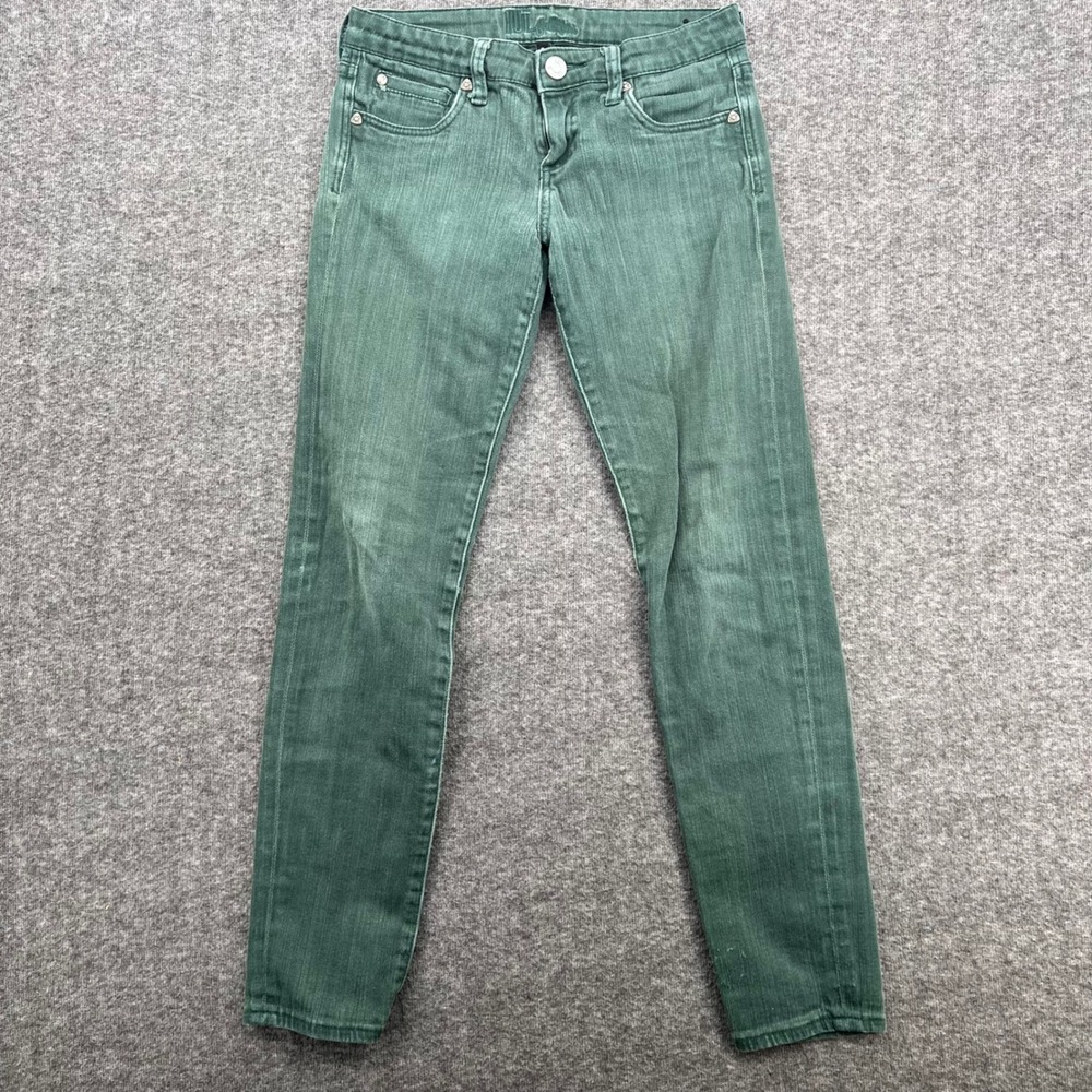 Kut from the‎ Kloth Womens Skinny Jeans Forest Green Low Rise Stretch Size 4